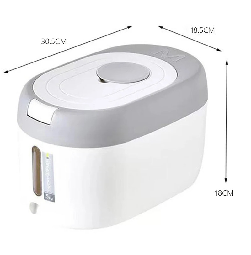 5KG/10KG Rice Dispenser Kitchen Organizer and Storage Container Home Box Cereal
