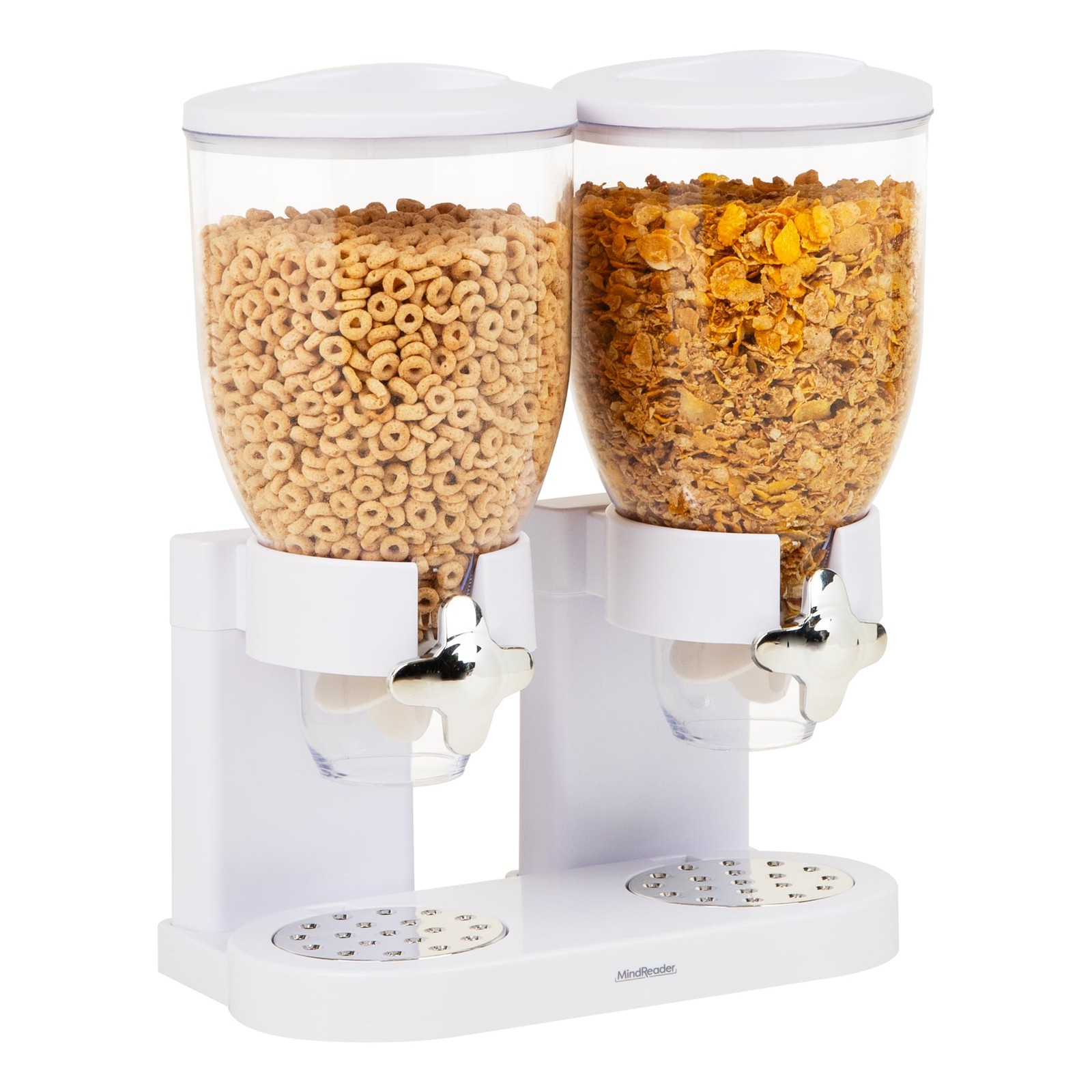Mind Reader Double Dry Food Dispenser, 2 x 3.5L Countertop Containers for Cer…