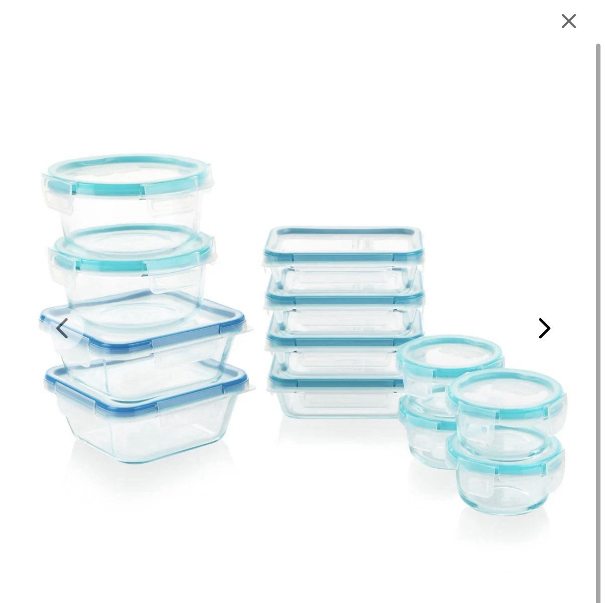 Snapware 1122515 Glass Food Storage Set – Clear (24 Piece)