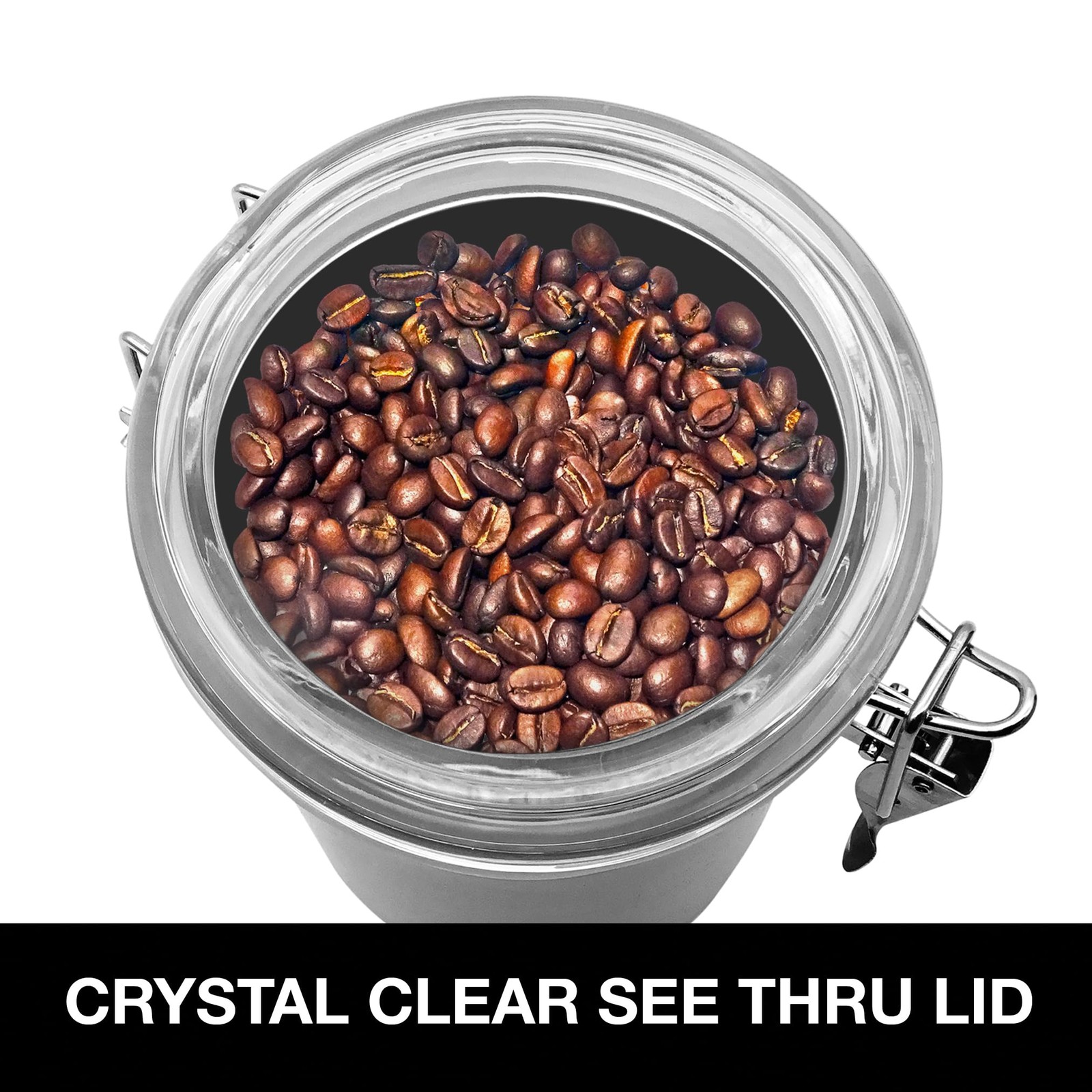 Oggi 36Oz Stainless Steel Food Storage Container With Airtight Clear Lid