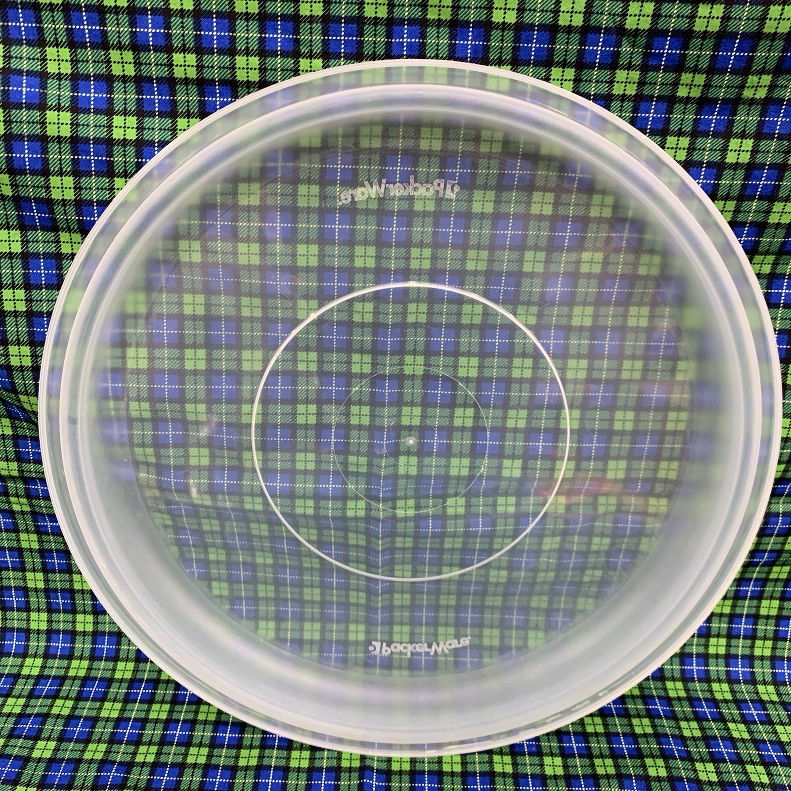 Packerware Green Chips & Dip Veggie Tray with Clear Lid Serving Bowl 13″