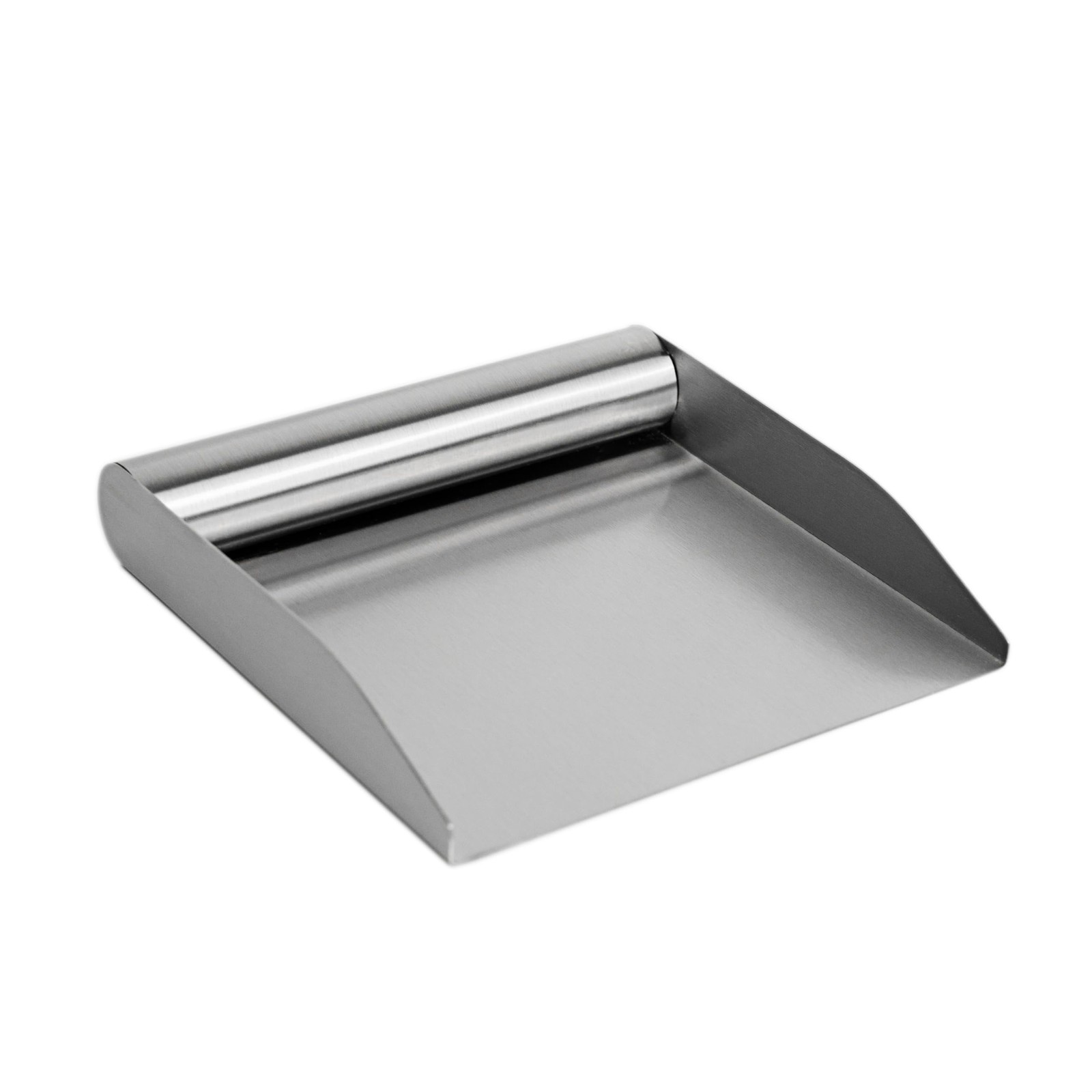 Stainless Steel Kitchen Food Scoop, 6″ Food and Bench Scraper With Handle