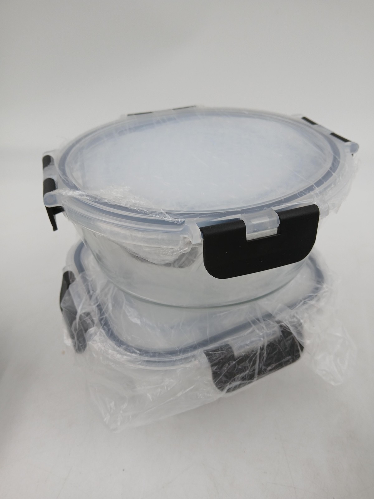 12-Piece Food Storage Containers Set Locking Lids Leakproof Round Square Clear