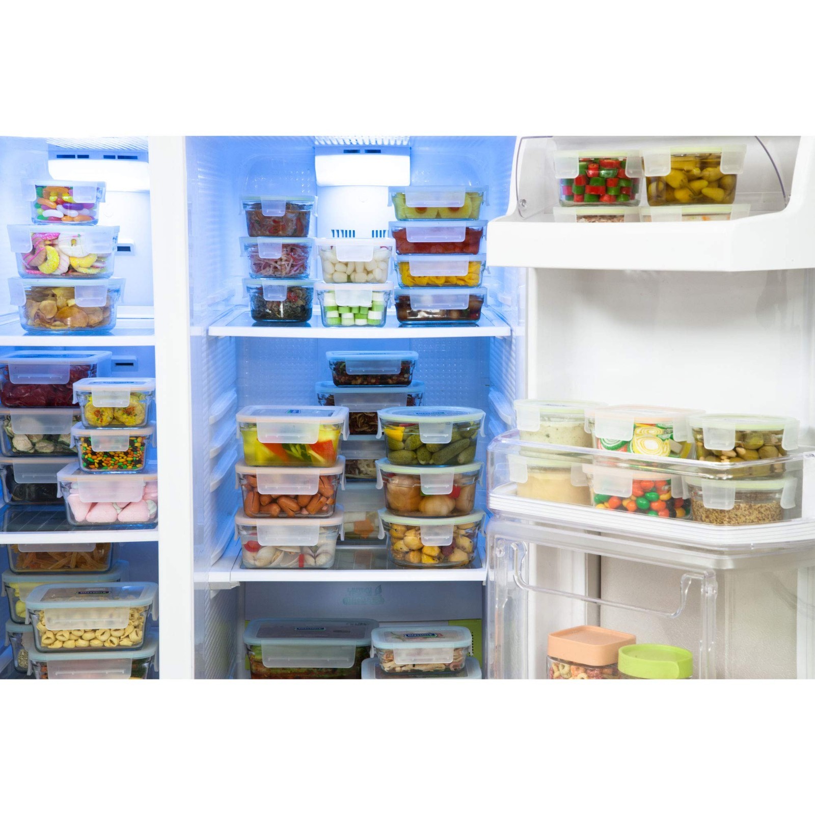 28-Piece Glass Food Storage Container Set – Oven & Microwave Safe, BPA-Free