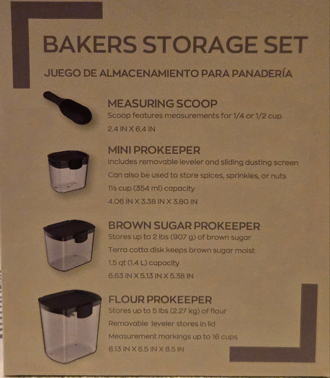 Crofton ProKeeper 4pc Airtight Food Storage Container Set w/ Scoop & Terracotta
