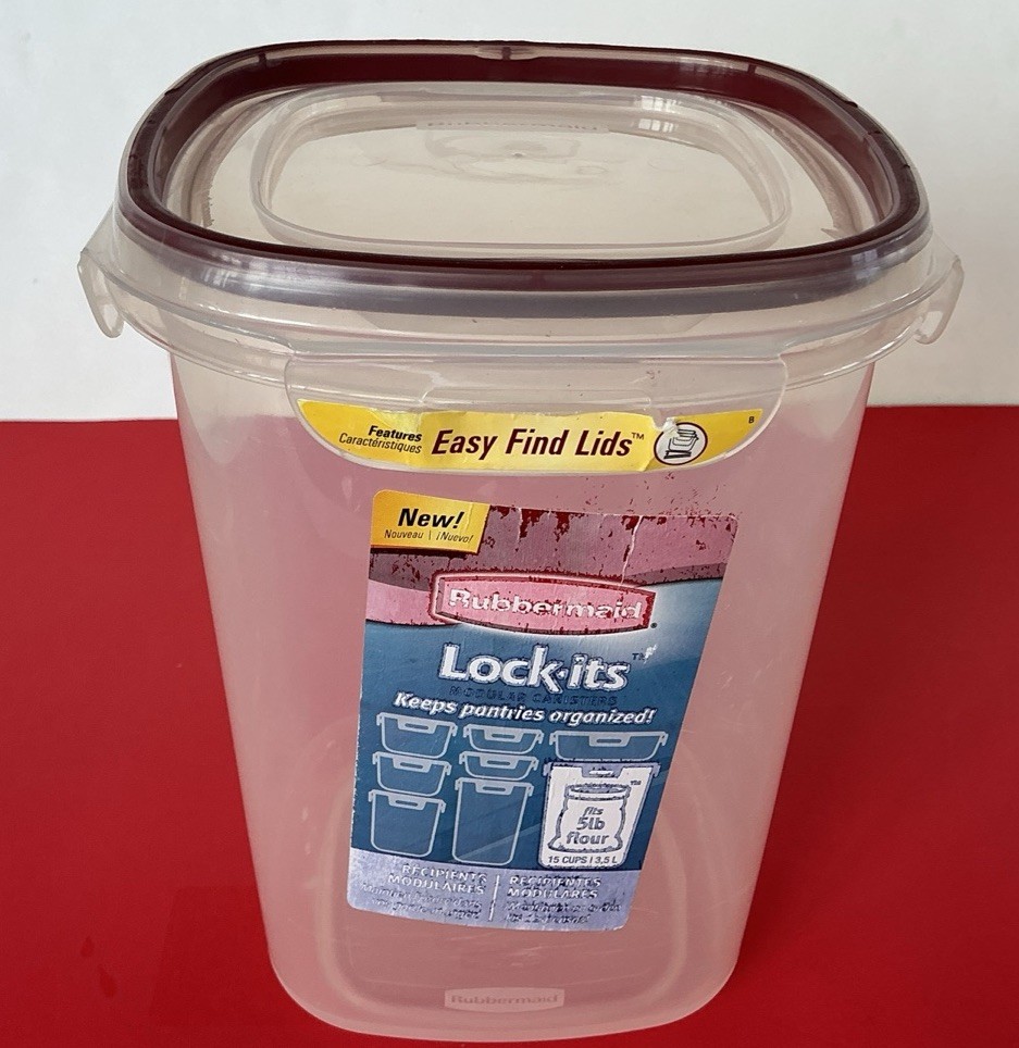 Rubbermaid 15 Cups 3.5L Lock-Its Food Storage Container w/ Easy Find Lid