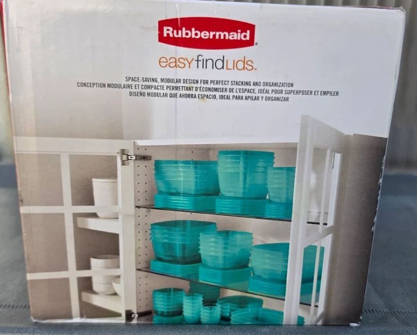 2 boxes -Rubbermaid Easy Find Lids total 36 Pieces Storage Container Sets