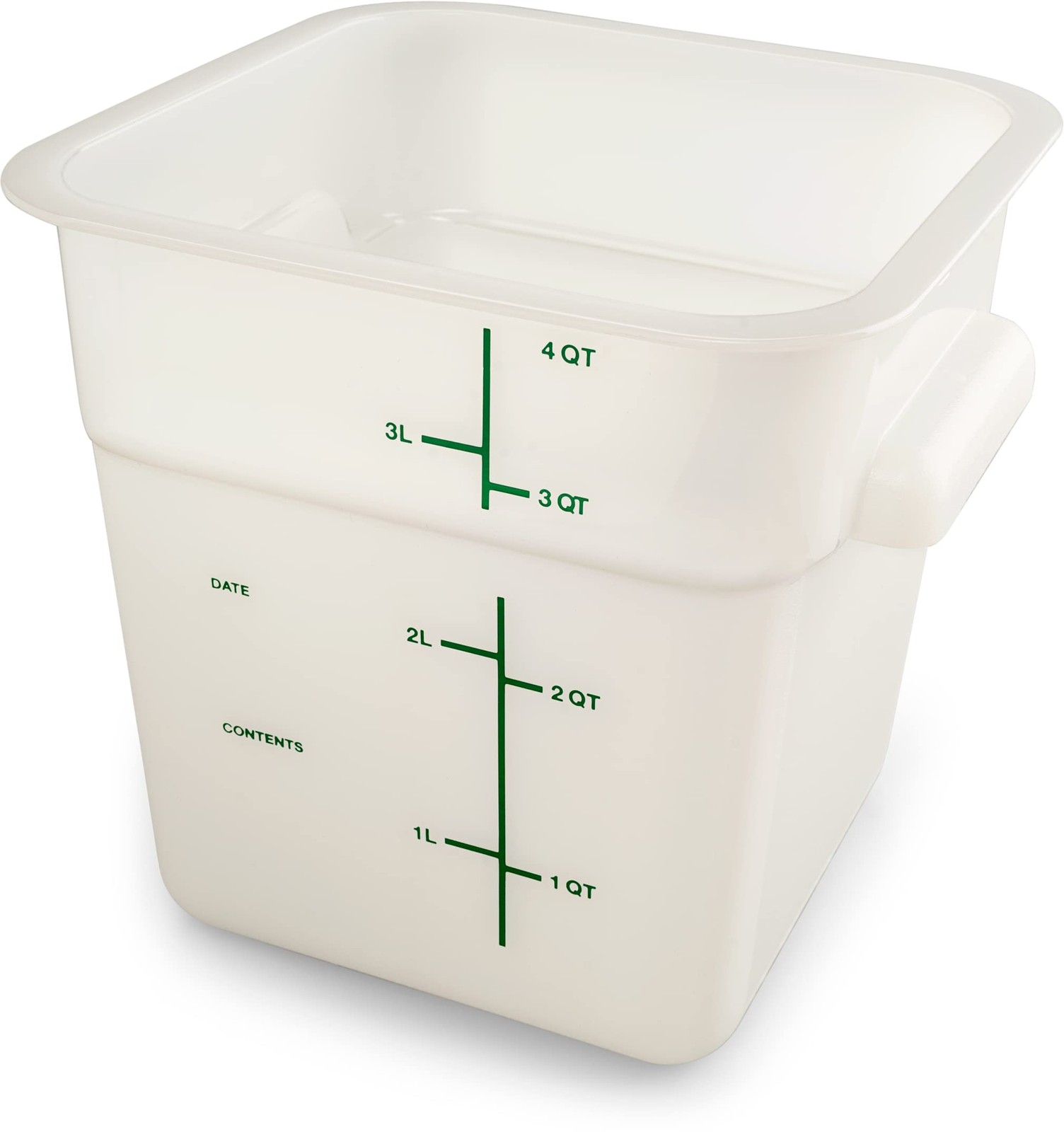 Carlisle FoodService Products Squares Square Food Storage 4QT, White