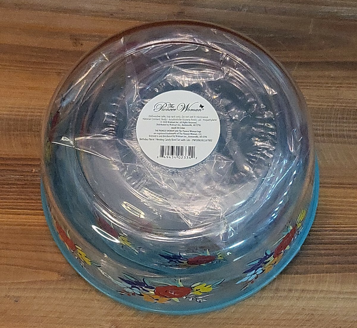 New Pioneer Woman 6 piece Birthday Floral Nesting Candy Bowl Container Set Lids