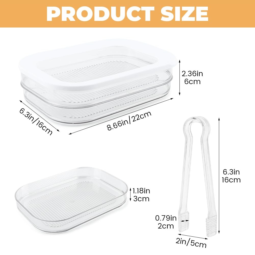 Deli Meat Container for Fridge, 3-Tier Stackable Clear Cold Cuts Storage Cont…