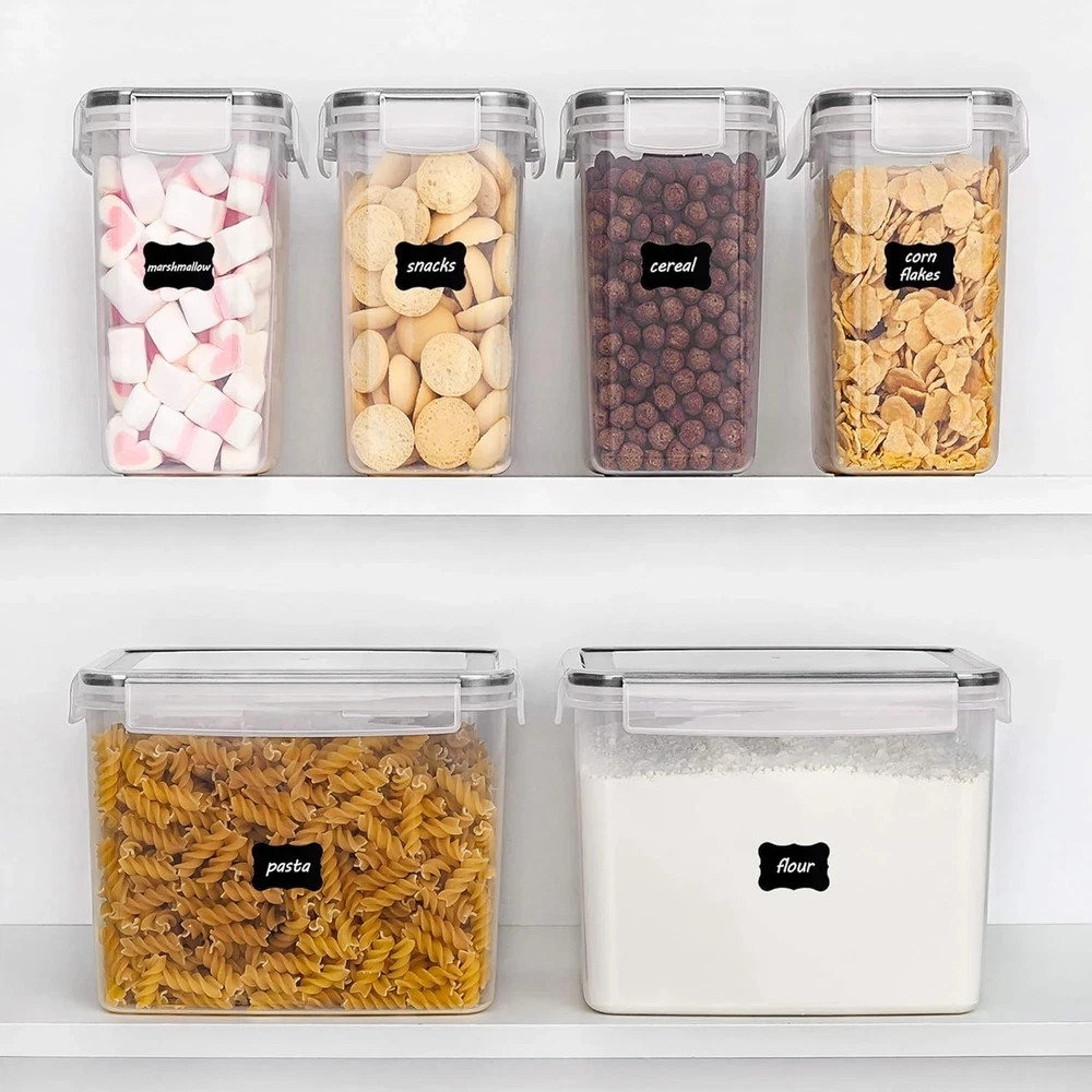 Airtight Food Storage Containers 6 Pieces Kitchen Pantry BPA Free Leakproof