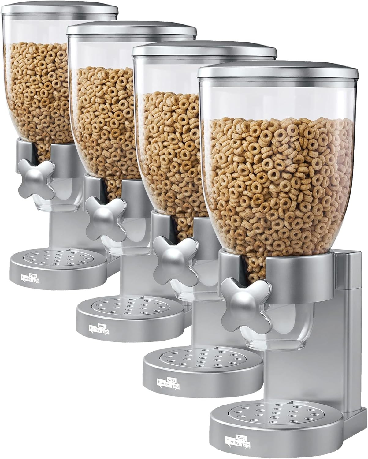 /GAT102 Indispensable Dry Food Dispenser, Single Control, Silver (Pack of 4)