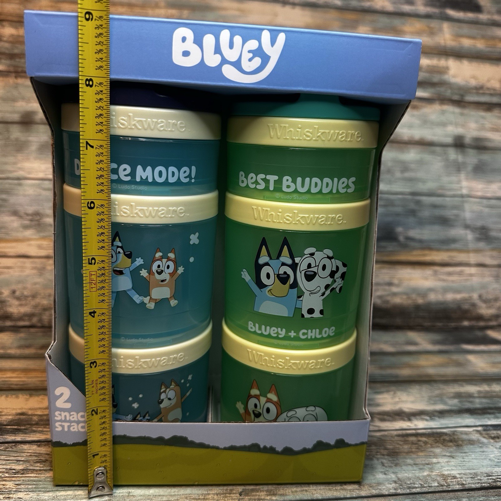 NEW BLUEY Portable Snack Stacking Container Cups Pack of 2 💙 BPA Free