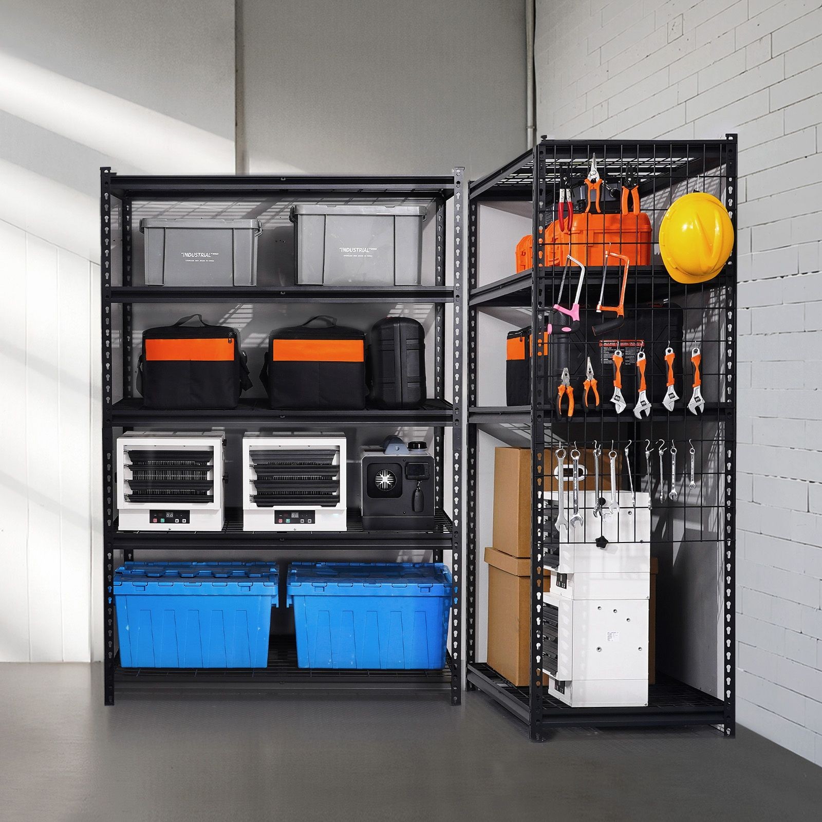 5 Tier Heavy Duty Garage Shelving, 3000 lbs, 24x48x72 in, Adjustable Metal