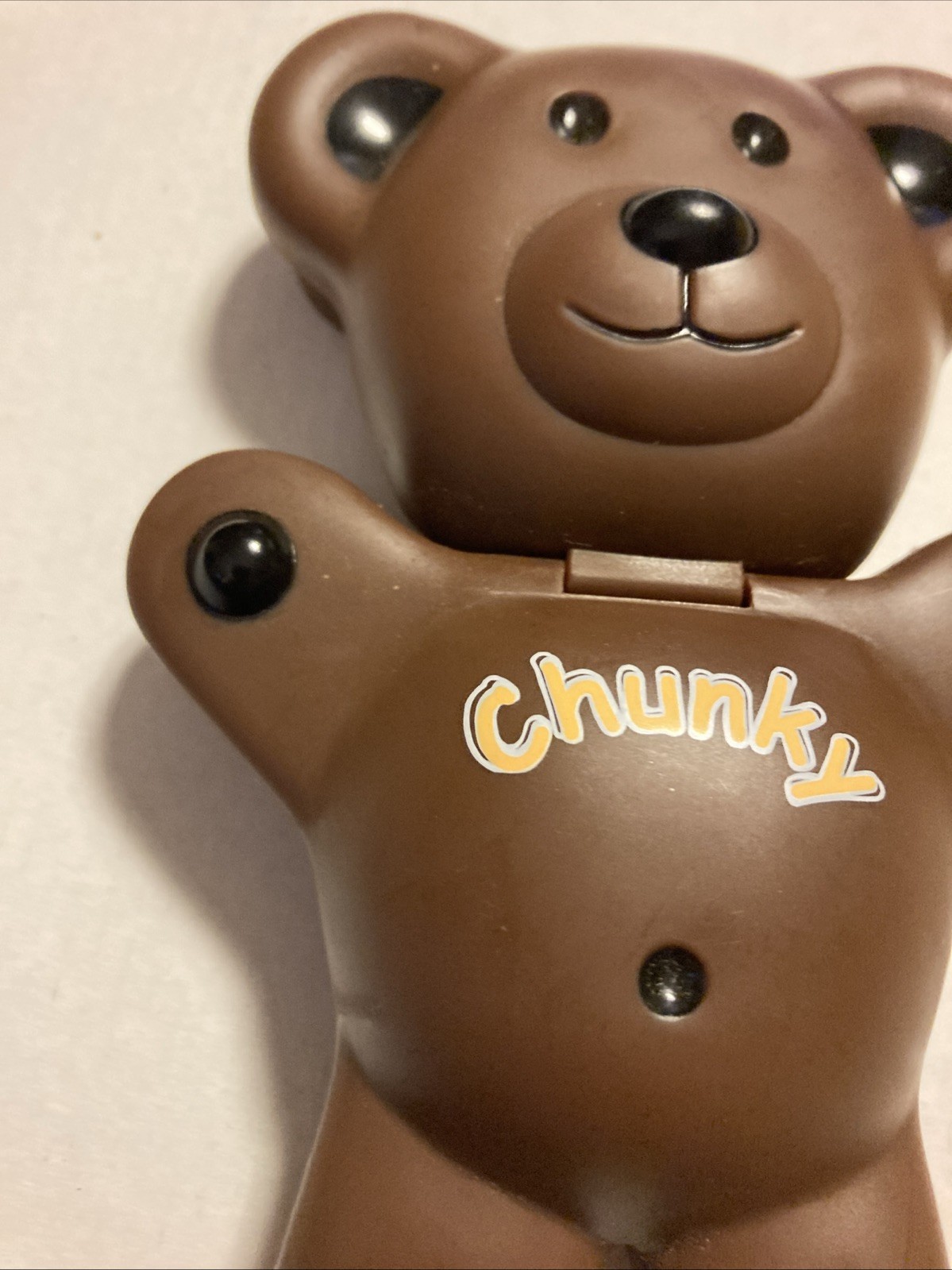 Teddy Grahams Flip Top Dark Brown Chunky Snack Container Vintage 1999 USED F1