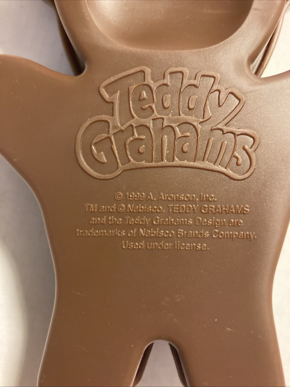 Teddy Grahams Flip Top Dark Brown Chunky Snack Container Vintage 1999 USED F1