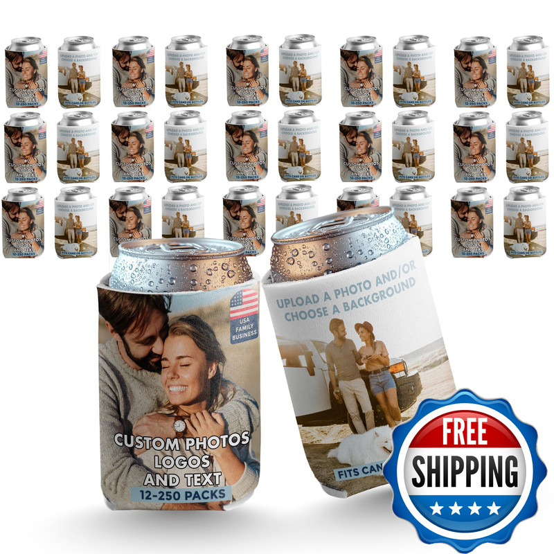 Victorystore Custom Can Coolers 16 Oz Multicolor Polyester Foam