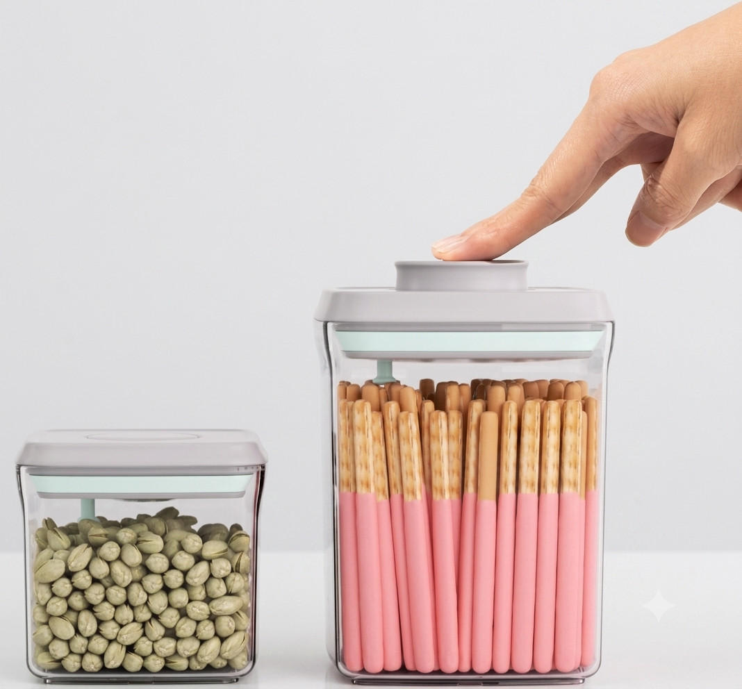 Airtight One touch Lid | Food Containers | 2 pack | 0.5Qt – 1.5Qt