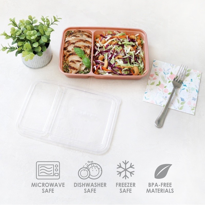 Reusable Meal Prep Containers 20PC Bento Box Portion Control Microwave Safe New
