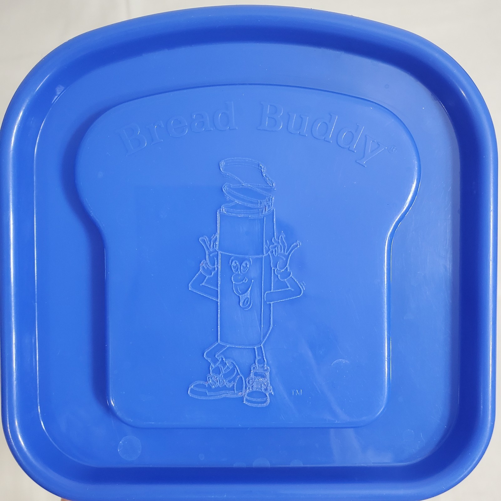 Vintage Bread Buddy Dispenser Kitchen Containers 13″ Tall Blue Lid