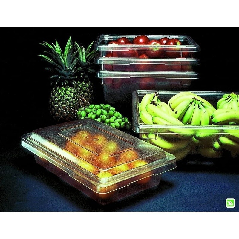 Clear Polycarbonate Storage Totes Freezer Dishwasher Safe W/ Date Control Panel