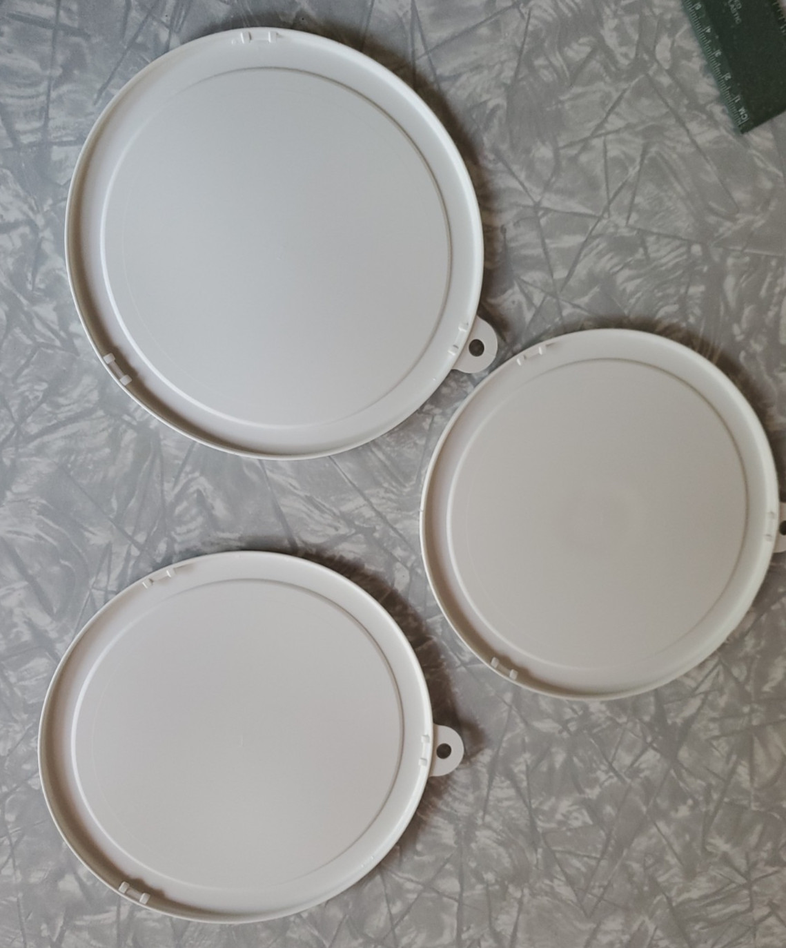 3 Corelle Storage Lids 418-PC Fits 18 Oz Soup Cereal Bowls White Plastic
