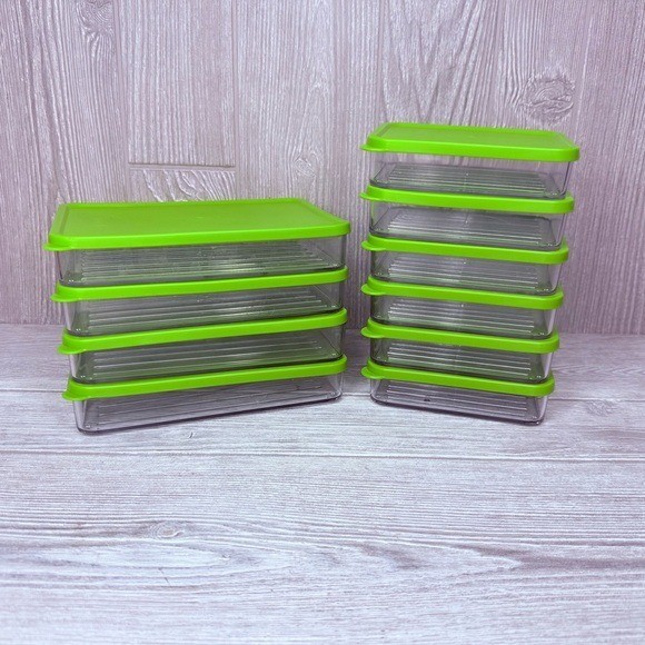 Silicook flat fridge storage organization 10 count 6 small 4 large 300ml 600ml