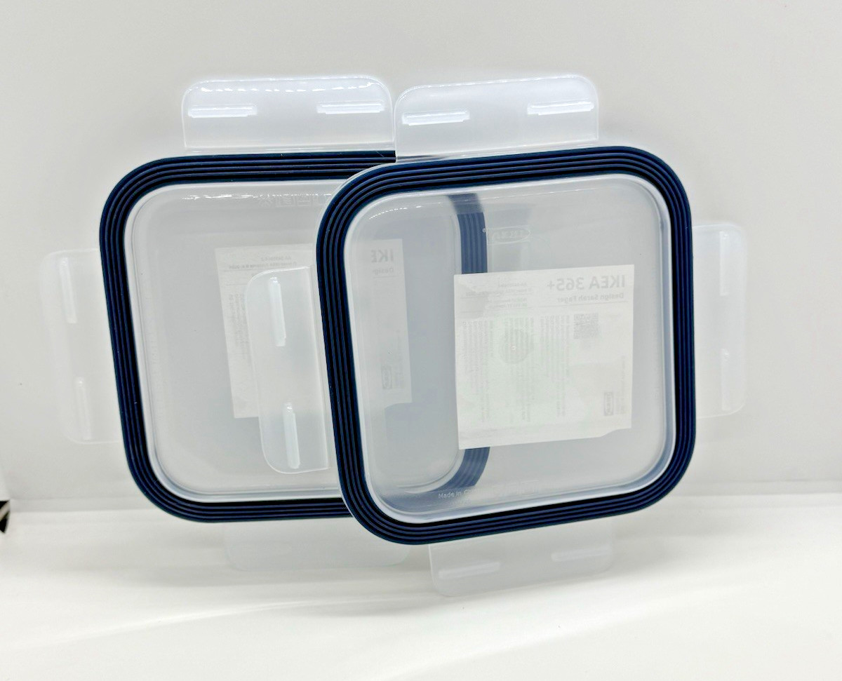 Lot of 2 IKEA 365+ Container Lid 6″ x 6″ Square Plastic 705.779.51 New
