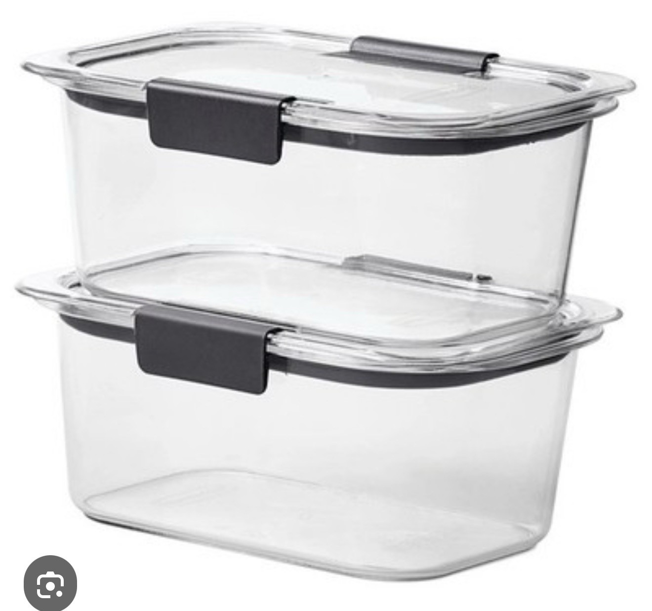 Rubbermaid Brilliance 4.7 Cup Medium Stain-Proof Food Storage Container Set of 2