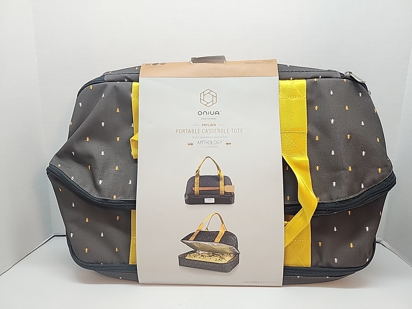 ONIVA Portable Casserole Insulated Tote (7×16.5×10.8) NEW picnic Bbq Travel