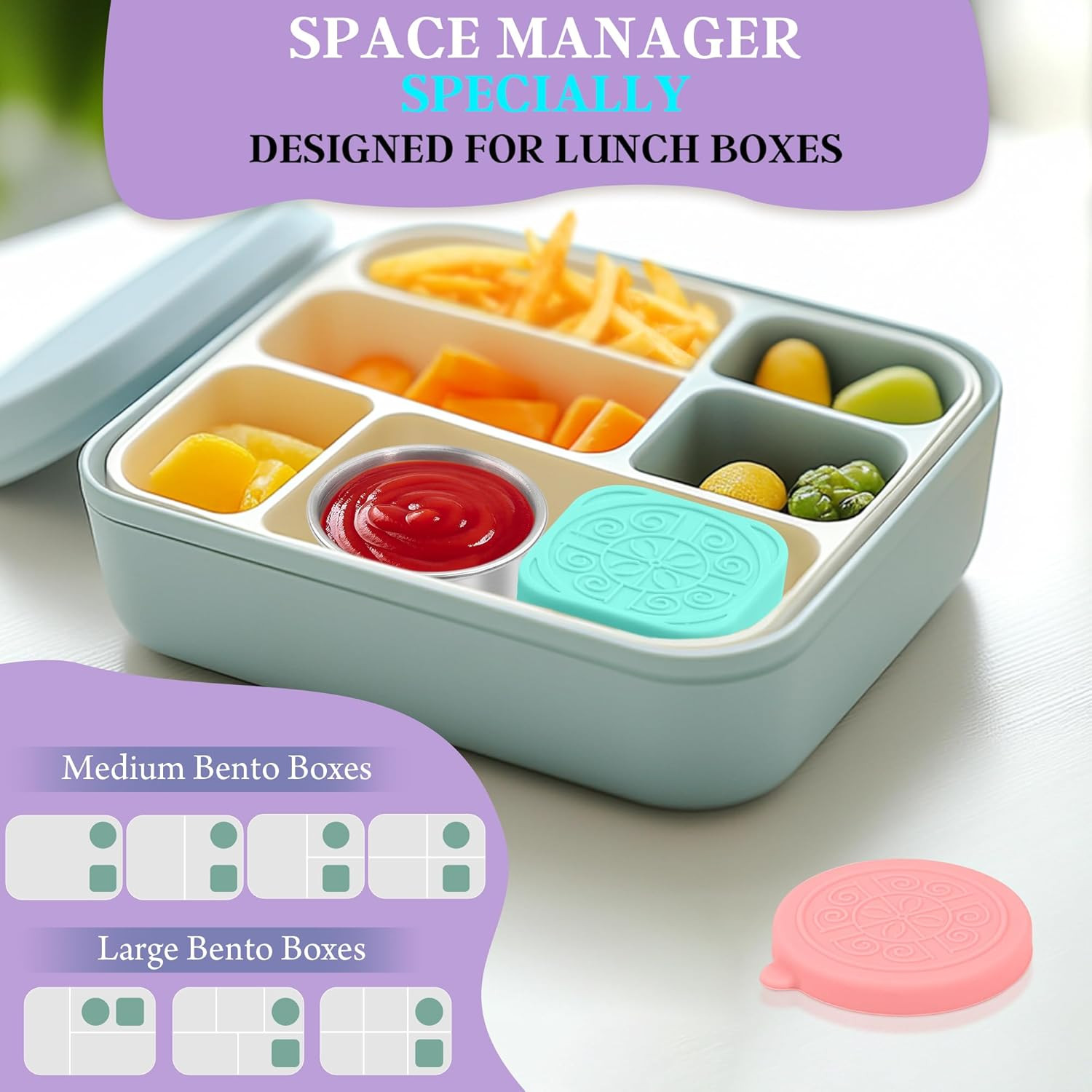 6 PCS Salad Dressing Container to Go,Handy Leakproof Stainless Steel Meal Prep C