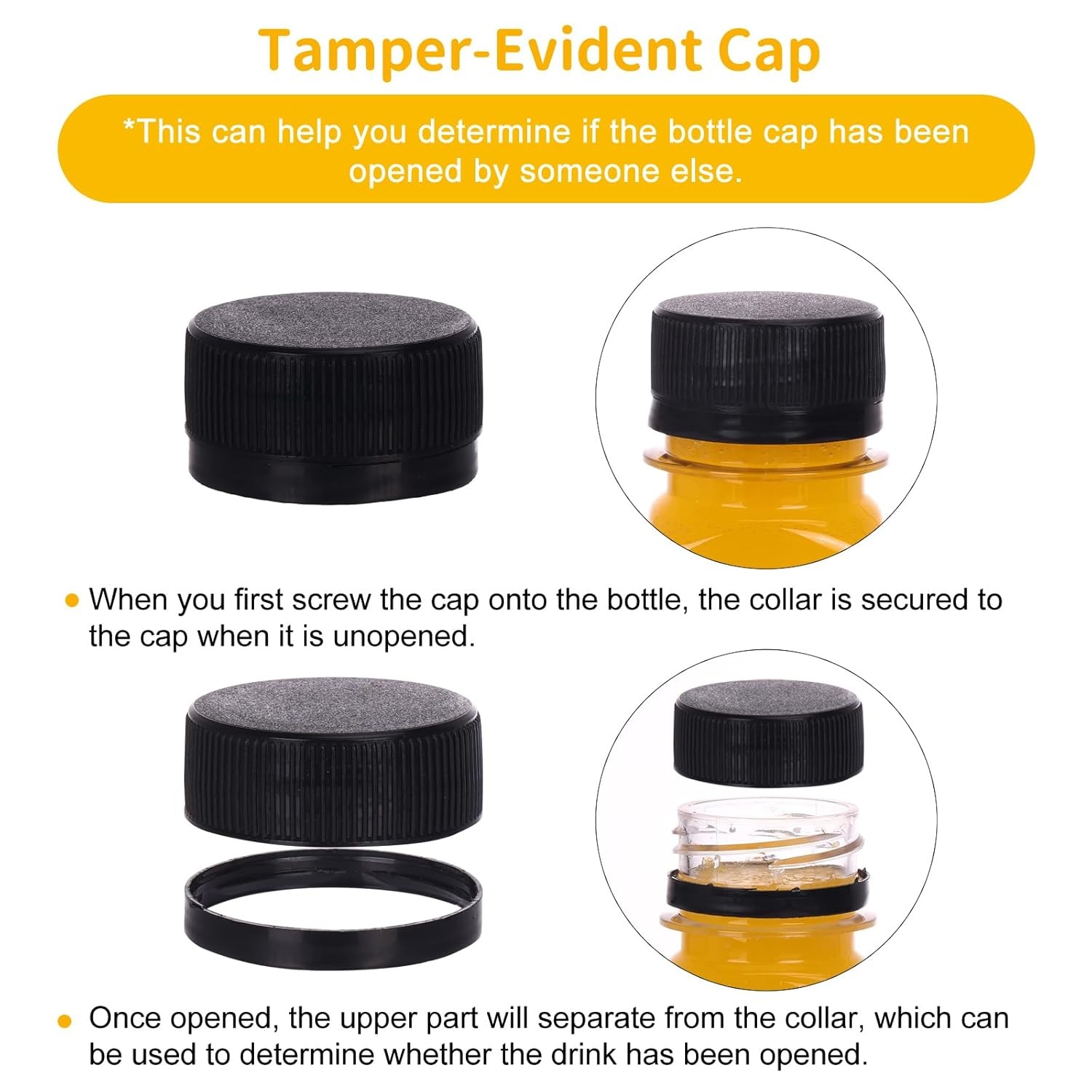 6pcs 2oz Plastic Shot Bottles with Caps Juice Bottles Small with Lids