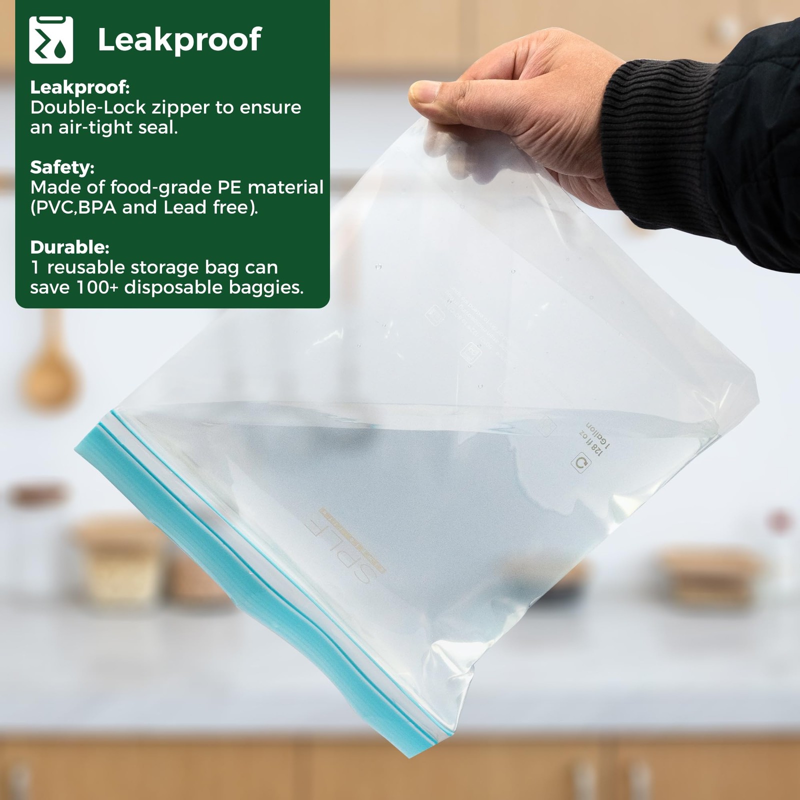 12 Pack Reusable 2 Gallon Freezer Bags Dishwasher Safe, Extra Large Reusable …