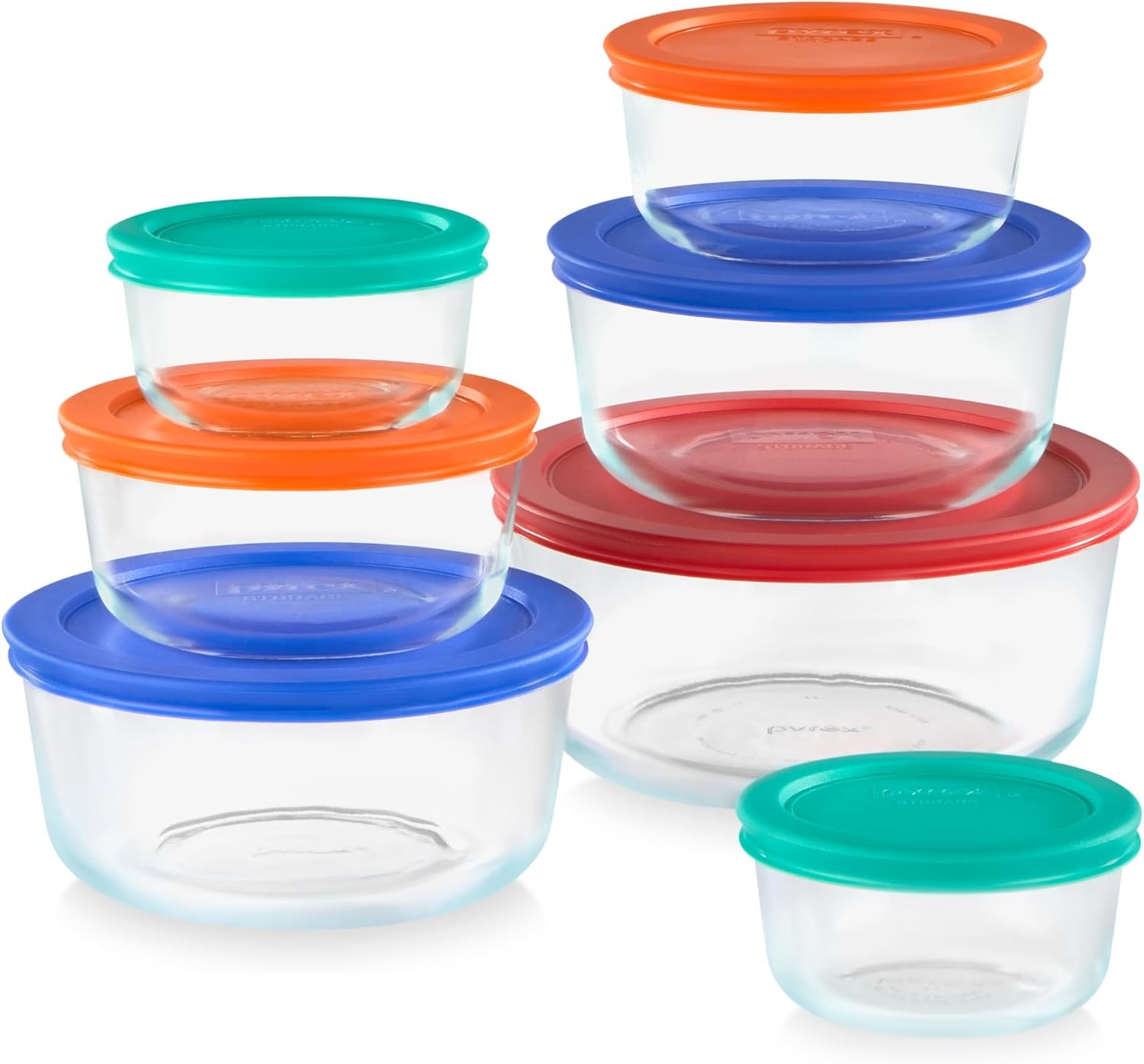 Simply Store (7-Pack) Glass Food Storage Containers Set (1 2 4 & 7 Cup) Meal