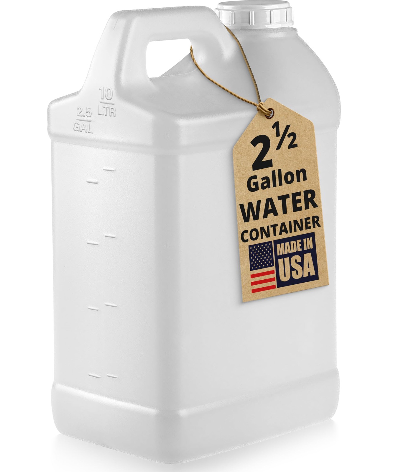 2.5 Gallon Heavy-Duty Water Jug – Automotive Oil Container & Liquid Storage