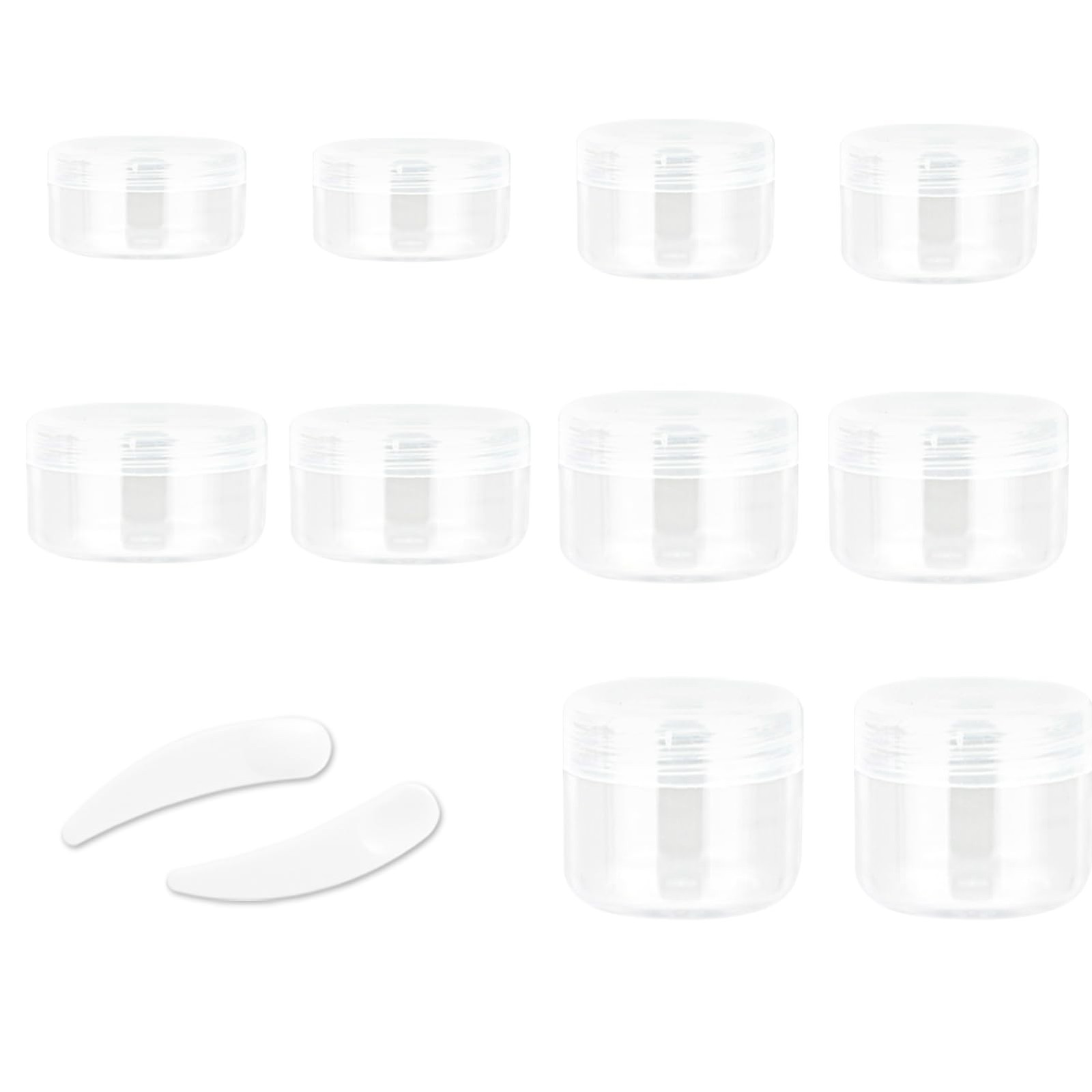 ZEJIA 10pcs Small Travel Containers, Clear Sample Containers 10pcs,