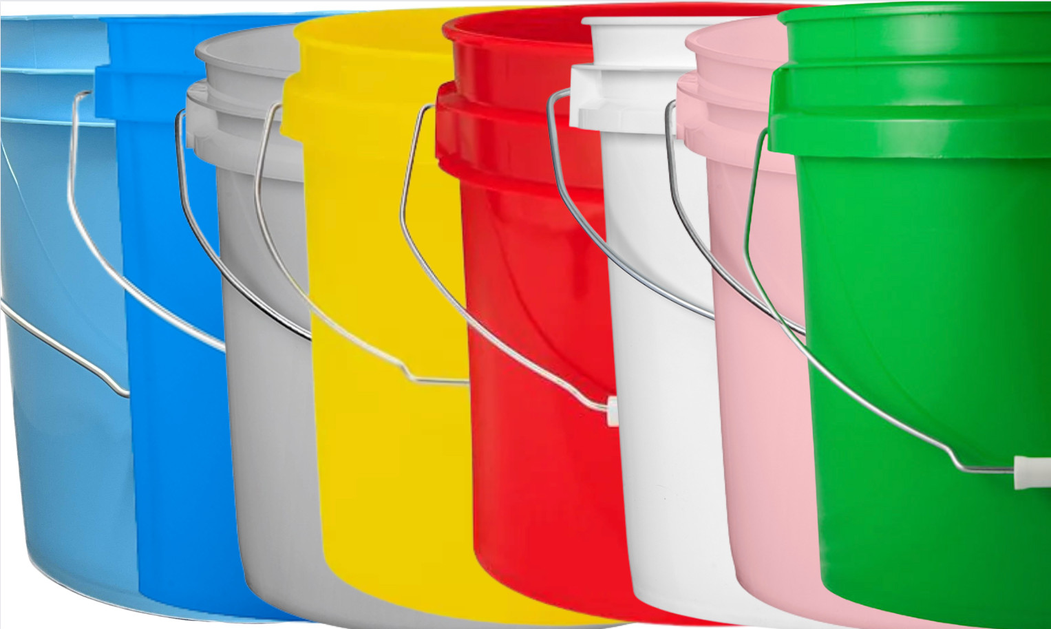 2 Gallon Food Grade BPA Free Plastic Bucket Containers ( Pack of 8 )