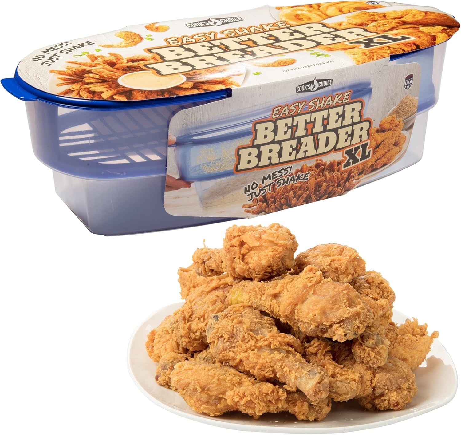 Better Breader Batter Bowl Food Storage Container, Reusable, BPA Free, Non-Toxic