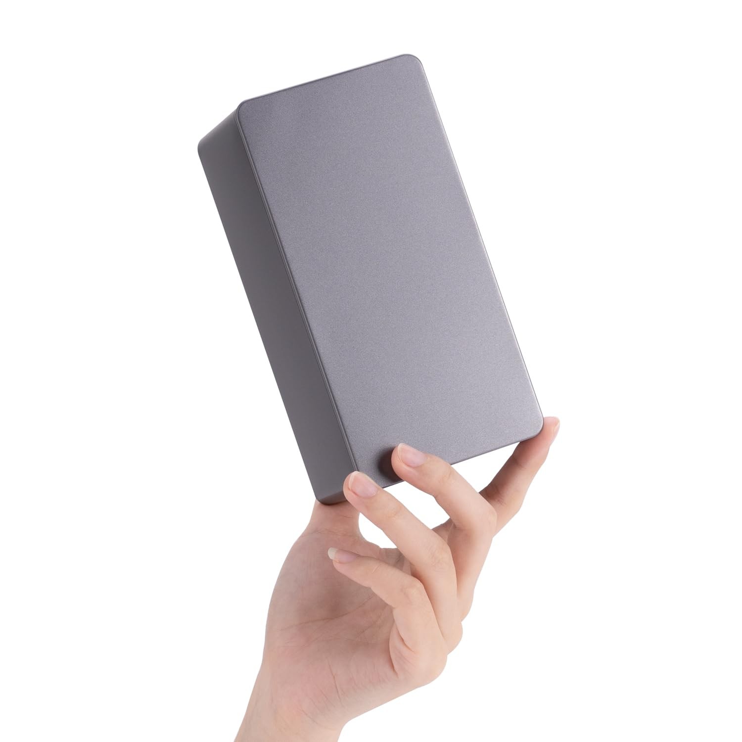 Tianhui Rectangle Metal Boxes Tin container 6.3 x 3.15 x 2.68 inches, Grey