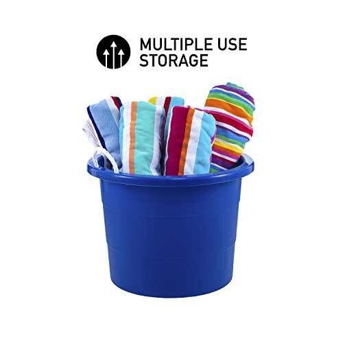 United Solutions 19 Gallon Rope Handle, Heavy-Duty Organization and Easy-Access