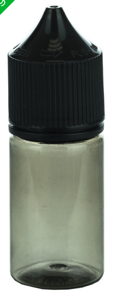 CHUBBY GORILLA 30ML STUBBY Bottles 5/10/25/100 OPAQUE BLACK BOTTLE/BLACK LID