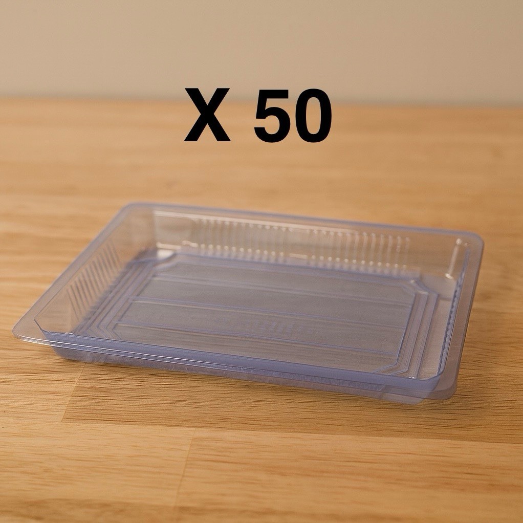 Clear Sushi Food To-Go Container Trays Only (50pc) TETSUJIN MH-10