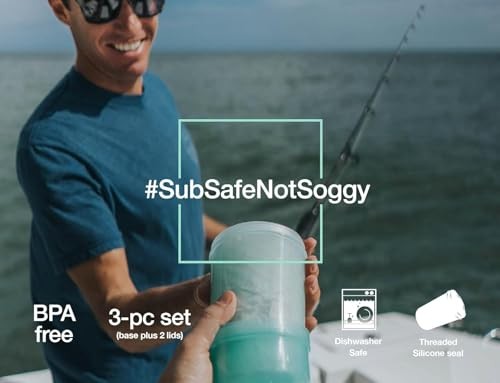SubSafe 3-Piece Sub Sandwich Container, Charcoal Grey