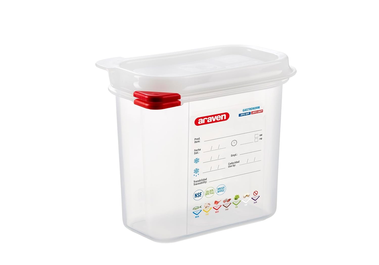 Airtight Container Food Pan W/ Lid Storage in Kitchen & Restaurant 1.6 Qt 1