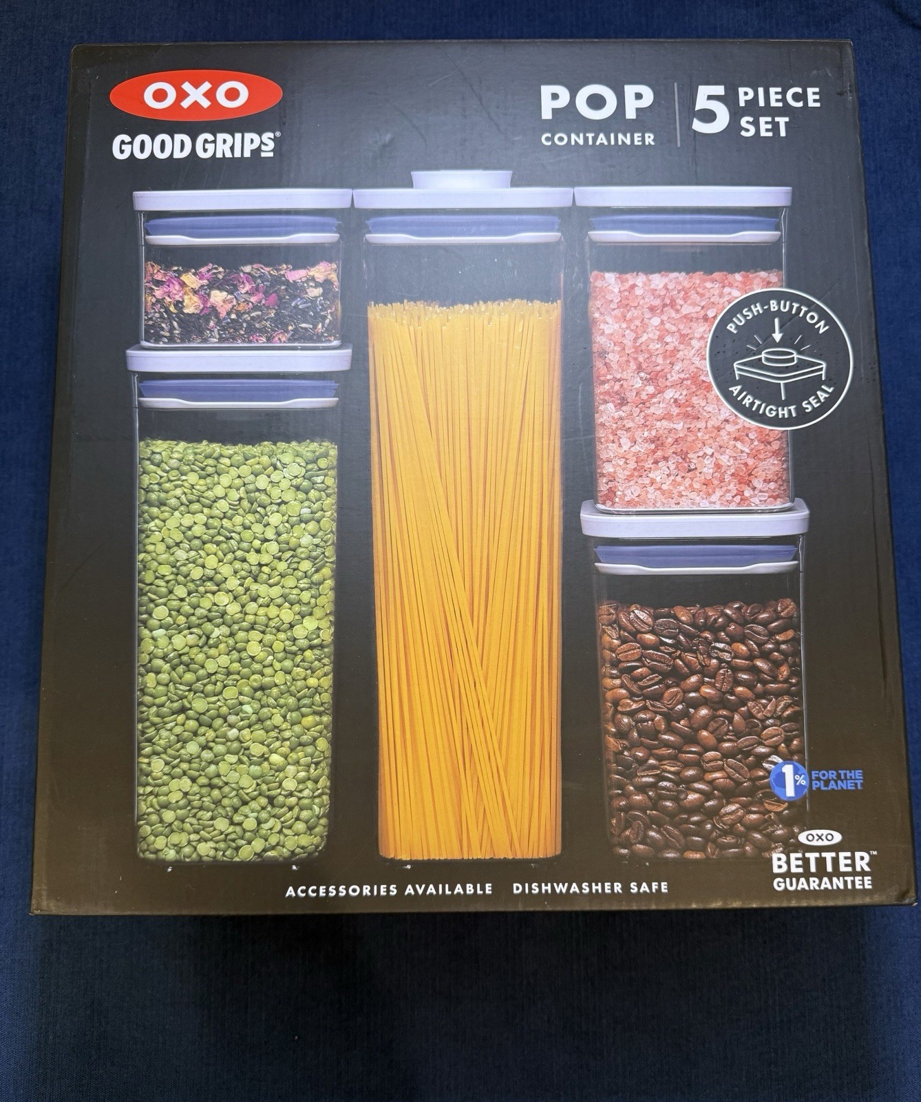 OXO Good Grips POP 5 Piece Airtight Food Storage Container Set BPA Free