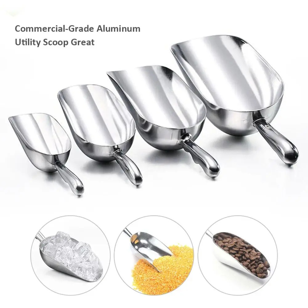 1080ML Multi-function Premium Ice Scoop Aluminum Alloy Ergonomic Handle Food
