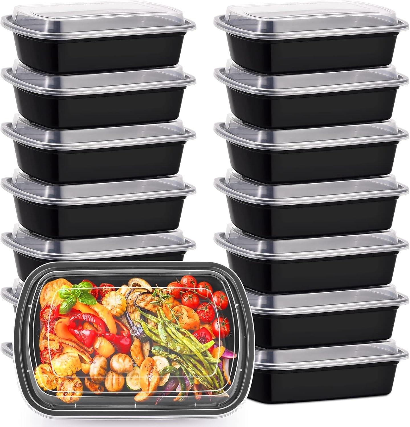 38oz Meal Prep Containers, Extra Large &Thick Food Storage Containers with Li…