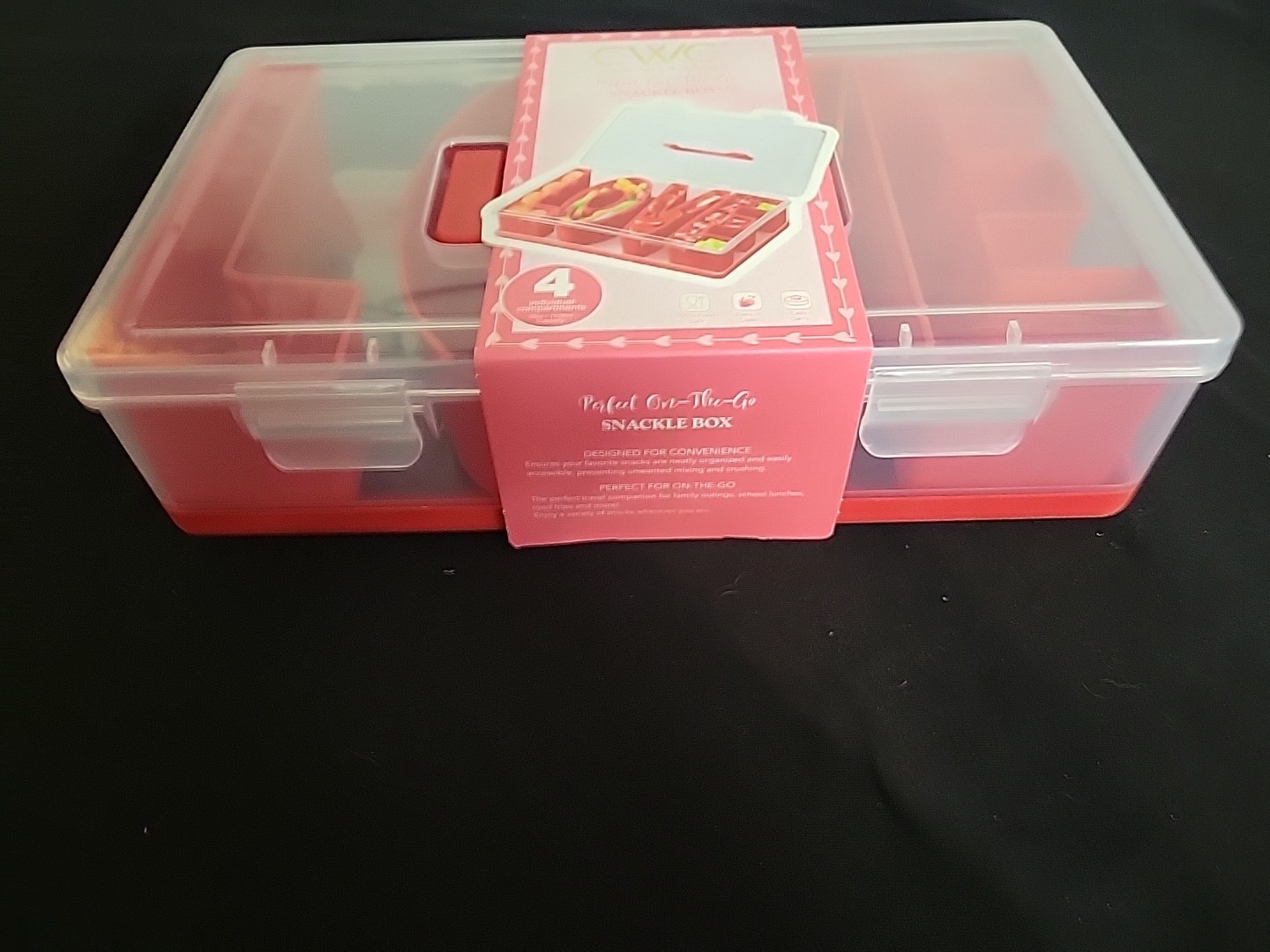 Cook With Color Red Love On The Go Snackle Box Brand New