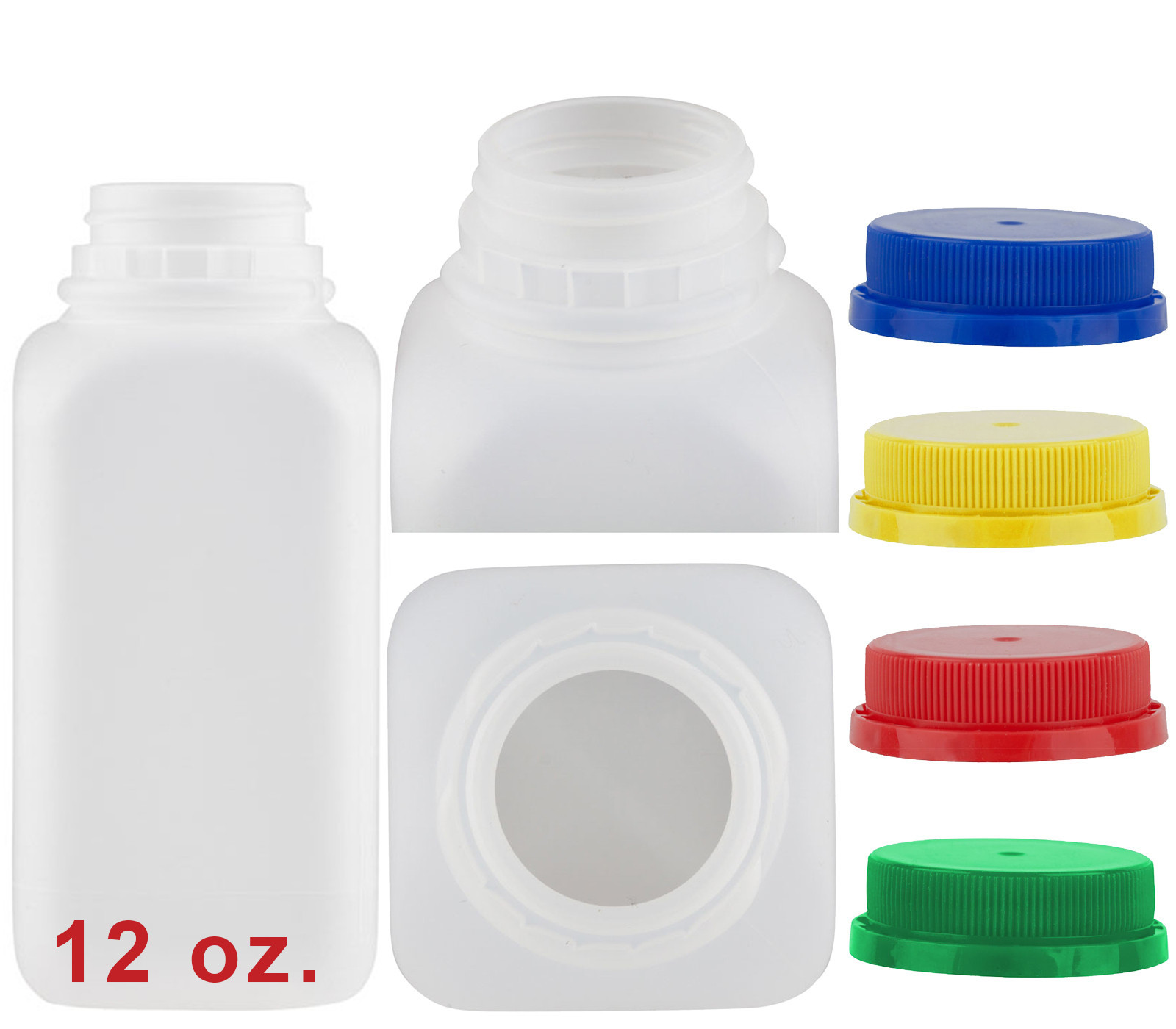 12 oz Plastic Nutcracker Bottle – 50 per case With Tamper Proof Caps