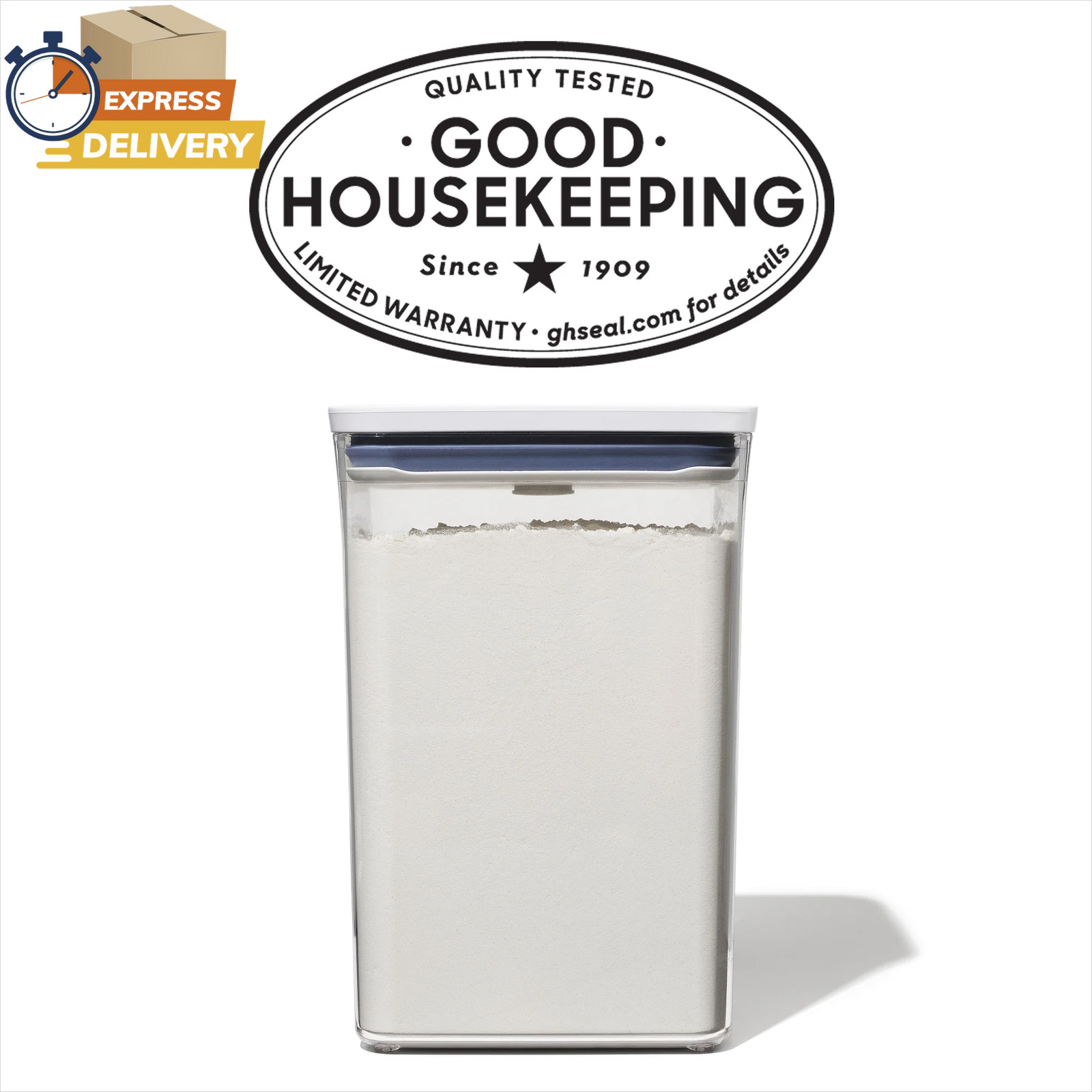 POP Container 4.4-Qt Medium Big Square Food Storage Container, White ✅ 👈